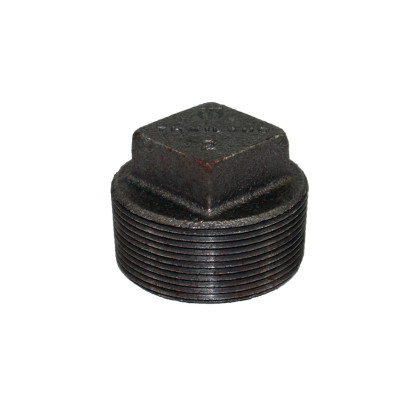 Tapón macho hierro negro roscado